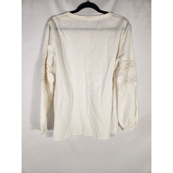 Knox Rose Womens Top Hi Low Cream Boho Lace Whimsy Fairycore XL - Picture 11 of 11